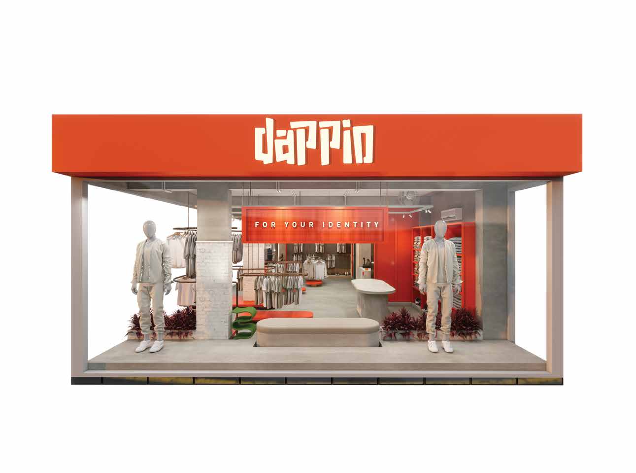 Dappio store interior and display shelves
