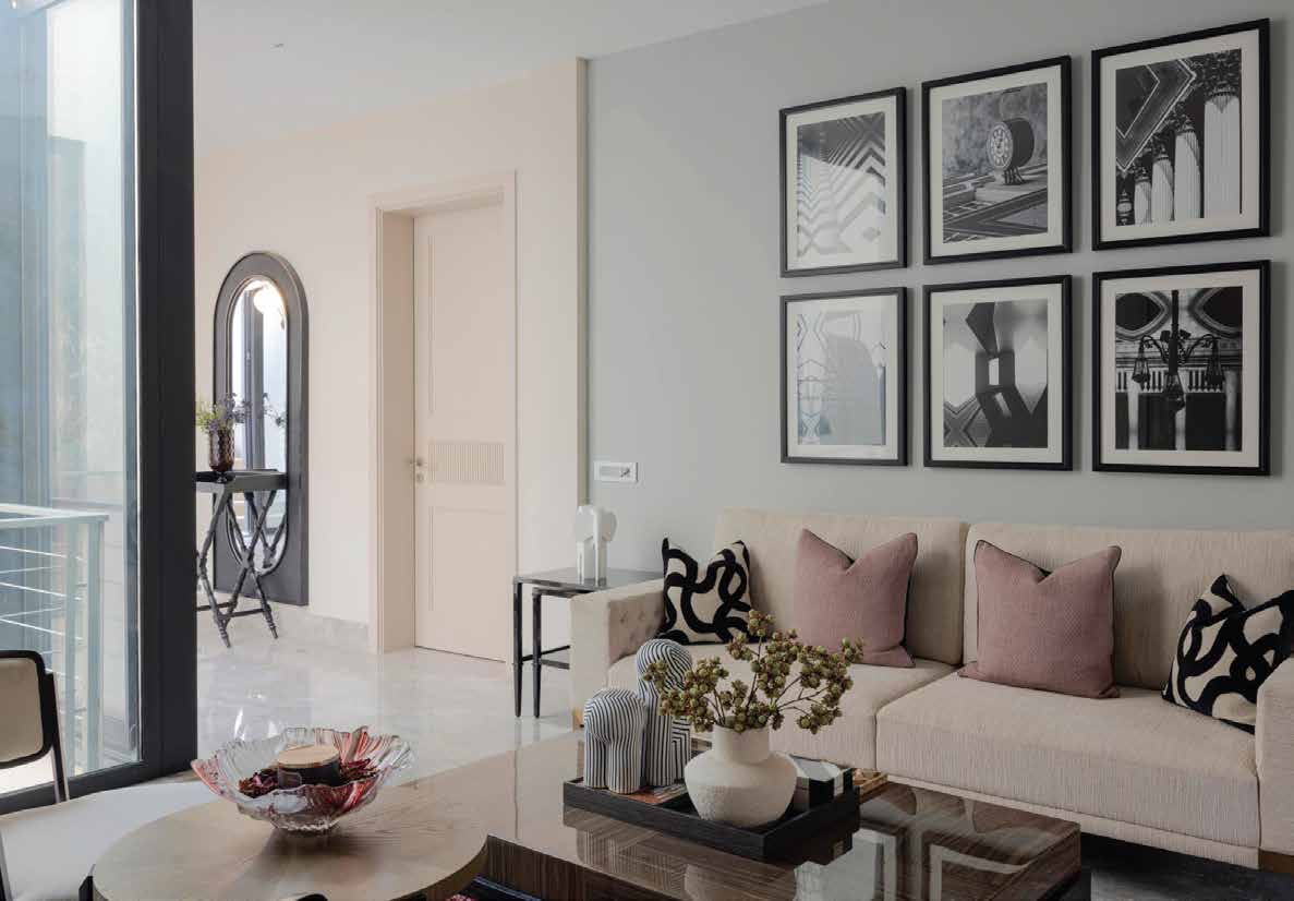 Residential flat terrace and kitchen layout